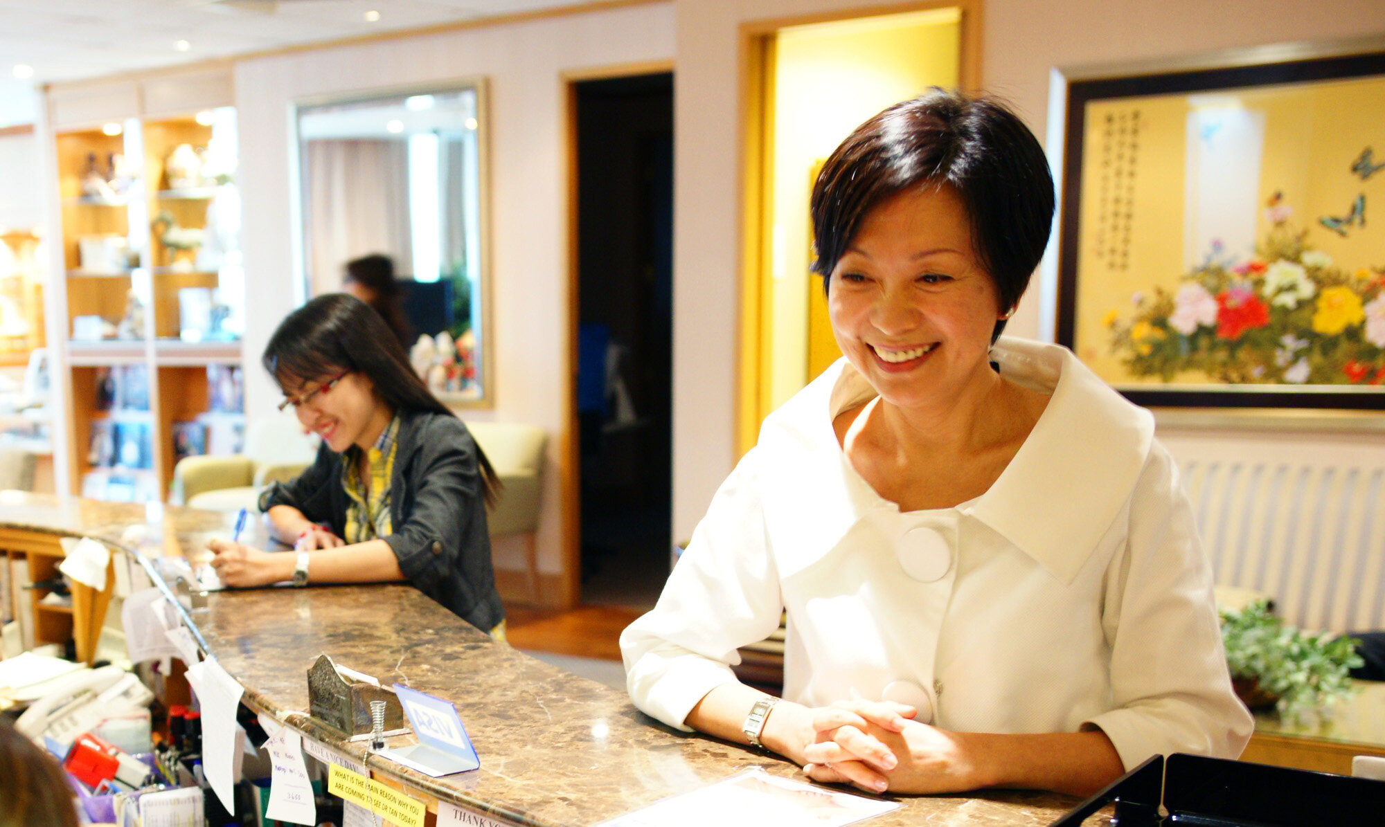 The reception area inside Jerry Tan Eye Surgery