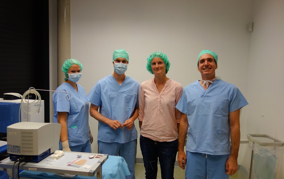 Maria Widdermann, Dennis von Rüden, Nadine Dietrich and Dr Diego de Ortueta, Aurelios Eye Clinic