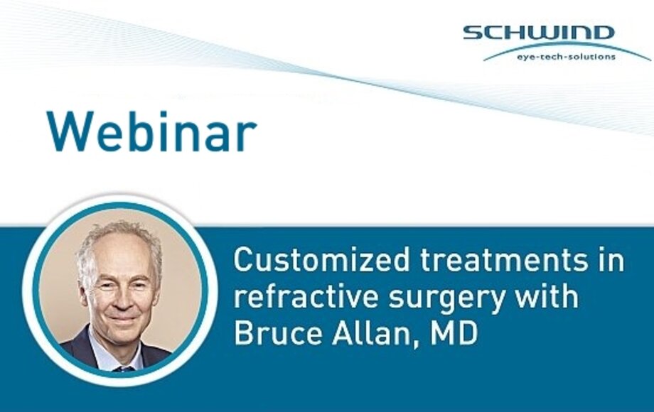 Schwind webinar about customized treatments in refractive surgery