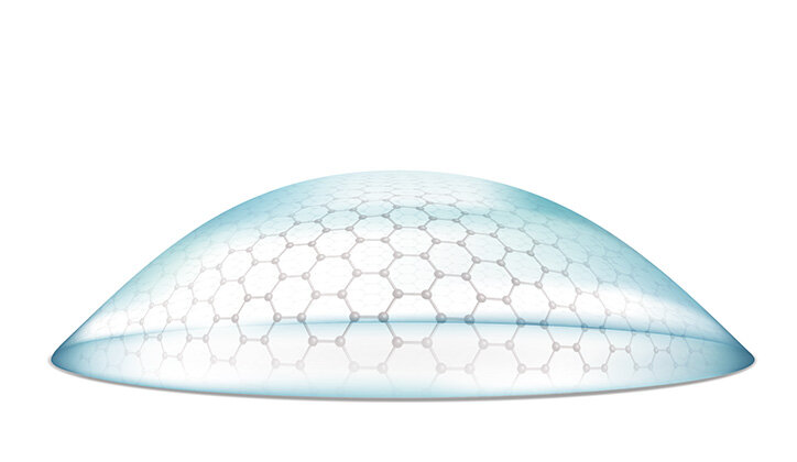 Vector graphic of a lense on white background