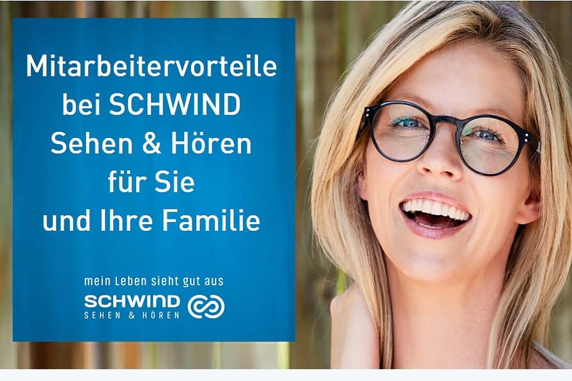 Poster about employee benefits at Schwind sehen & hören in german